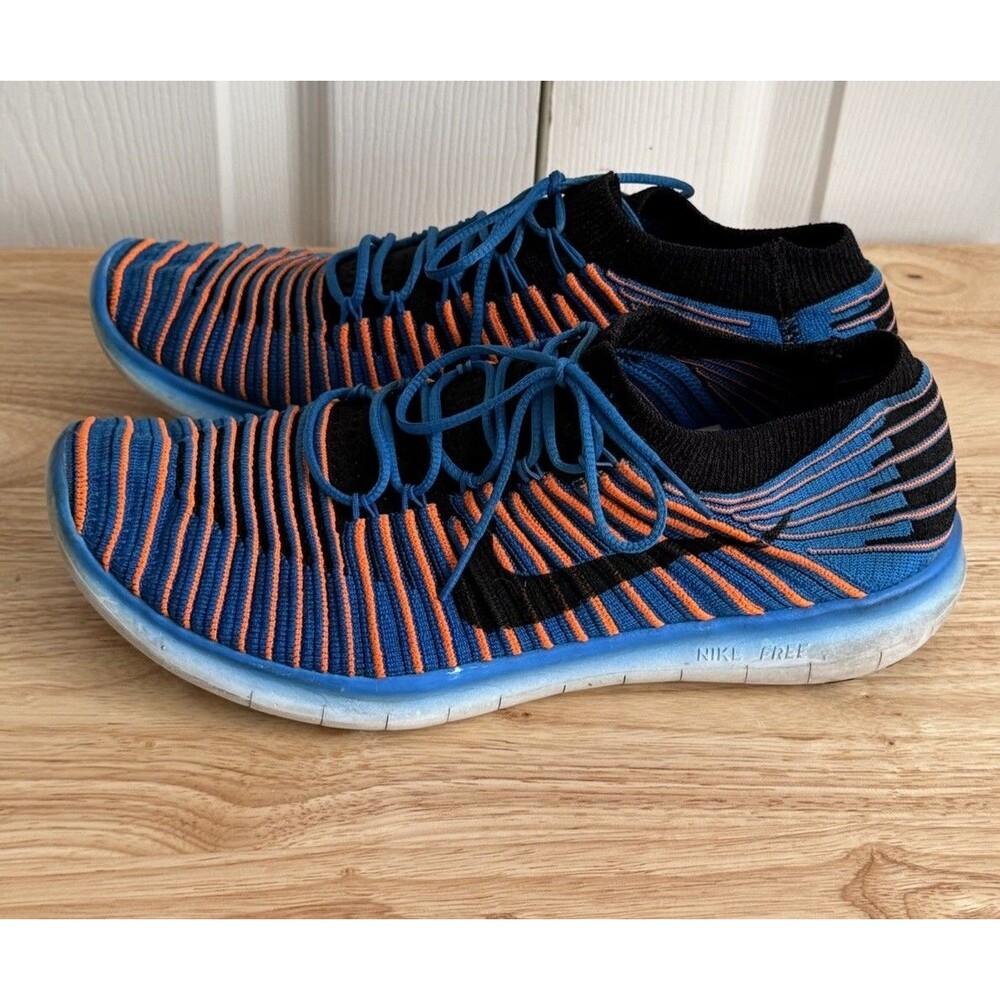 Nike Free Shoes Mens Size 8.5 Blue Knit Lightweight Running Sneakers 834584-401